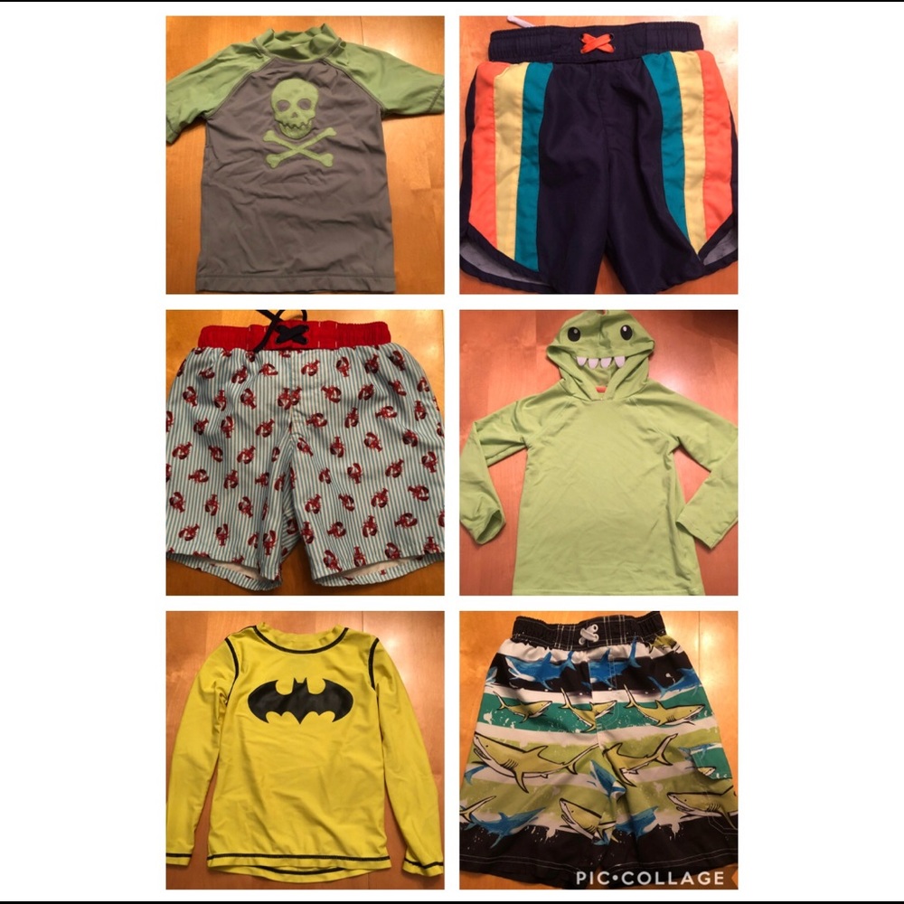 Boys Swim Bundle 5T and 5 Gymboree, Cat&Jack, etc